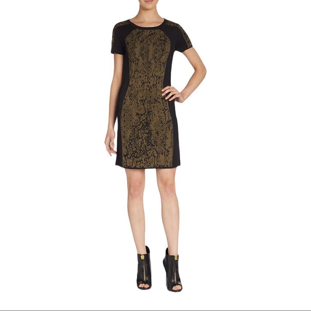 Walter Baker Collette Bodycon Snake-Print Dress XS